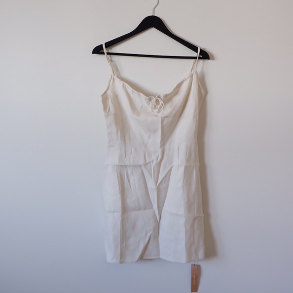 REFORMATION VIOLAINE LINEN MINI DRESS - Picture 4 of 8
